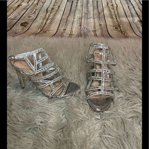 Aldo Silver Rhinestone shoes